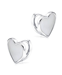 Lovely Heart Silver Hoop Earring HO-2607